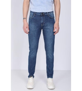 Erkek Mavi Straight Fit Jean Pantolon