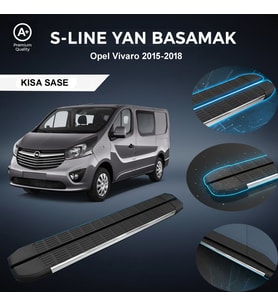 Opel Vivaro Kısa S-Line Premium Krom Yan Basamak 2015-2018