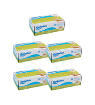 Dolphin Tek Kullanımlık Lateks Beyaz Pudralı Medium Muayne Eldiveni - 5 Adet 100'lü Paket / Koli