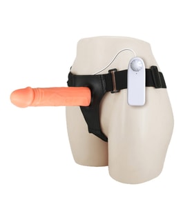 OdinsShop 7,5 cm Dolgulu Titreşimli Protez Strapon