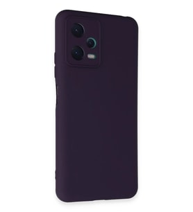 Newface Xiaomi Redmi Note 12 5G Kılıf Nano içi Kadife Silikon - Mor