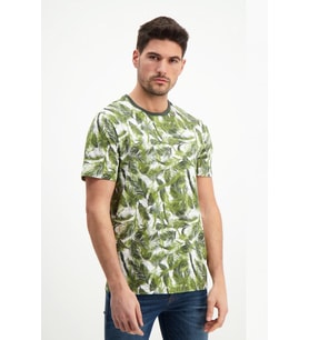 Desenli Erkek Bisiklet Yaka T-shirt %100 Pamuk Tişört