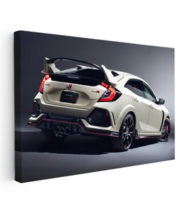 Kanvas Tablo Honda Civic Type R Sportif Arka Tasarım Honda Tablosu Ev Ofis Duvar Dekoru