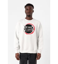 Demon Slayer Anime Squad Demon Slayer Kimetsu No Yaiba Beyaz Erkek 2ip Sweatshirt