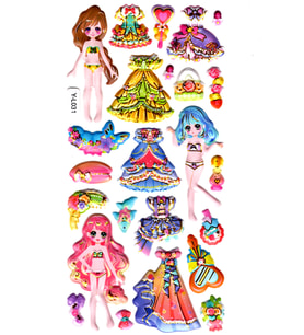 Sticker Kabartmalı Stiker Defter, Planlayıcı Etiket (limyl-031)-17x9cm- Renkli Model Giydirme