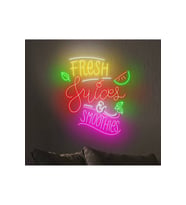 FRESH Juices SMOOTHIES Yazılı ve Şekilli Neon Tabela