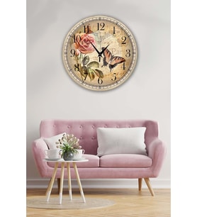 Bilge Retro Tasarımlı Duvar Saati 40x40cm (Baskılı)