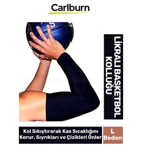 Kas Sıcaklığı Koruyan Yıkanabilir Nem Yönetim Teknolojisi Siyah Likralı L Beden Basketbol Kolluğu