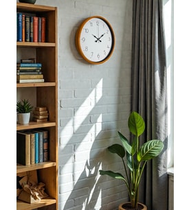 36 Cm Turuncu Dekoratif Duvar Saati (Standart)