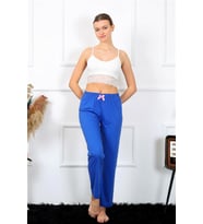 Akbeniz Kadın Pamuklu Alt Pijama 27465 (Saks)