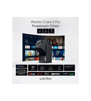 Yüksek Parlaklık Cube 2 Pro Mavi Projektör 500 ANSI ile Eğlence Keyfi