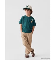LCW Kids Yeşil Nostaljik Maymun Baskılı Unisex Çocuk Tişört