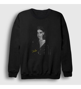 Presmono Unisex Siyah Poster Dua Lipa Sweatshirt 325741tt