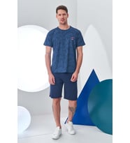 Pjs 24316 Erkek Şort Pijama Takım