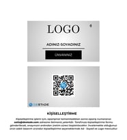 NFC ve QR Kod Özellikli Temassız Dijital Kartvizit (Tatlı Gri)