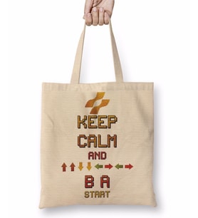 Keep Calm Konami Bez Çanta Uzun Saplı