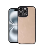 Apple iPhone 16 Pro Max Kılıf Aras Deri Kapak - Pudra