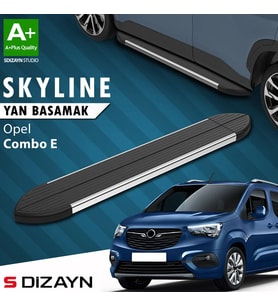 S-Dizayn Opel Combo E Kısa Şase Skyline Krom Yan Basamak 203 Cm 2018 Üzeri A+ Kalite