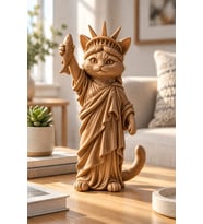 Özgürlüğün Kedisi Dekoratif Biblo - Büyük Boy - 22cm