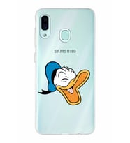 Samsung Galaxy A30  Kapak Donald Duck Tasarımlı Şeffaf Silikon Kılıf