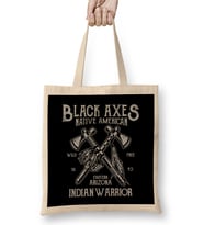 Fun Cool Vintage Native American Black Axes Bez Çanta Uzun Saplı