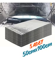 Araç Oto Kaput Kapı Taban Davlumbaz Ses Yalıtım Malzemesi 6mm Alm. Folyolu Kauçuk 50cmx100cm 5adet (Çok Renkli)