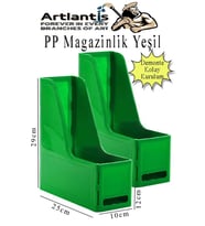 Yeşil Magazinlik Demonte Plastik 2 Adet Plastik Kutu Klasörü Magazinlik A4 Dosya ve Masa Düzenleyici Sınıf Ev Ofis