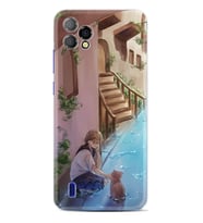Reeder P13 Blue Plus 2022 Kılıf Resimli Desenli Silikon Platinium Series Cat And Girl 1808