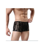Fantezi Dantelli  Siyah Erkek Boxer -  Erkek İç çamaşırı BC4612