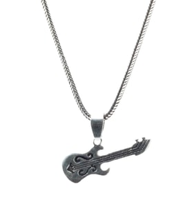 925 Ayar Gümüş Gitar Erkek Kolye TH1577