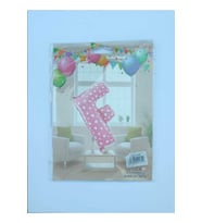 F Harf Pembe Folyo Balon 26" 65 cm