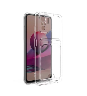 Xiaomi Redmi Note 10 Kılıf Setra Kartlıklı Şeffaf Silikon Kılıf (Renksiz)