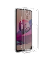 Xiaomi Redmi Note 10 Kılıf Setra Kartlıklı Şeffaf Silikon Kılıf (Renksiz)