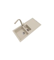 POLEX Cristalüx Granit Eviye P-01+Luxury Bej
