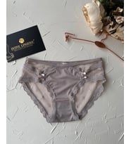 Arya Japon Style Arkası Tül Cut-Out Dantel Detaylı Cheeky Külot/Slip-2853 (Renksiz)