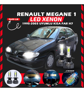 Renault Megane 1 1995-2003 Kısa Far Uyumlu Şimşek Etkili Led Xenon Pro Series H7
