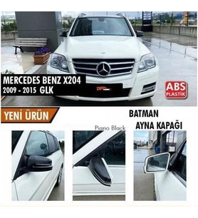 Mercedes Benz GLK X204 2009-2015 Batman Yarasa Ayna Kapağı Piano Black ABS Plastik