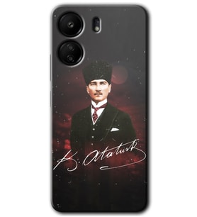 Xiaomi Redmi 13C Kılıf HD Desen Baskılı Kılıf - Kemal Atatürk