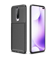 Xiaomi Redmi K30 Karbon Desenli Negro Silikon Kılıf (Siyah)