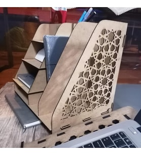 3mm Ahşap MDF Masaüstü Organizer