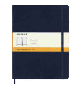 Moleskine Sert Kapak Çizgili Defter XL Boy 19x25 cm 192 Sayfa Safir Mavi (Lacivert)
