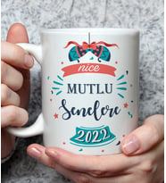 Kişiye Özel Yılbaşı Hediyesi Kupa Bardak YBK0015
