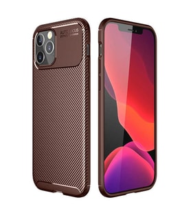 iPhone 12 Mini Kılıf Elde Kaymayan Kamera Korumalı Silikon (Kahverengi)