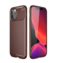 iPhone 12 Mini Kılıf Elde Kaymayan Kamera Korumalı Silikon (Kahverengi)