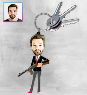 Kişiye Özel Karikatür Tasarım Anahtarlık 97314