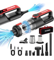 KOBB KBV20 12Volt/ Li-ion Şarjlı Kömürsüz Motor Hibrit Araç Süpürgesi + 8 Parça Aksesuar Seti + Taşıma Çantası