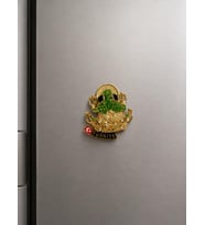 Magnet Taşlı Kurbağa Figürlü Türkiye Hatıra Magneti 6x5 CM – Gold Renk Dekoratif Buzdolabı Süsü