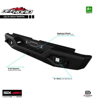 Sedan 4Wd Uyumlu Off Road İsuzu D-Max 2 Çelik Arka Tampon V1 Ledli 2012-2019