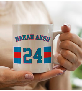 BK Gift Kişiye Özel İsimli Taraftar Beyaz Kupa Bardak-7, Arkadaşa Hediye, Doğum Günü Hediyesi