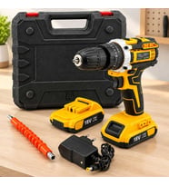 Şarjlı Matkap Seti 1850 RPM 18W Çantalı Yedek Bataryalı (Sarı)